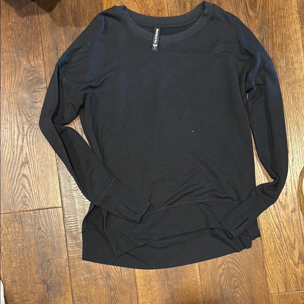Athleta Black Long Sleeve Top